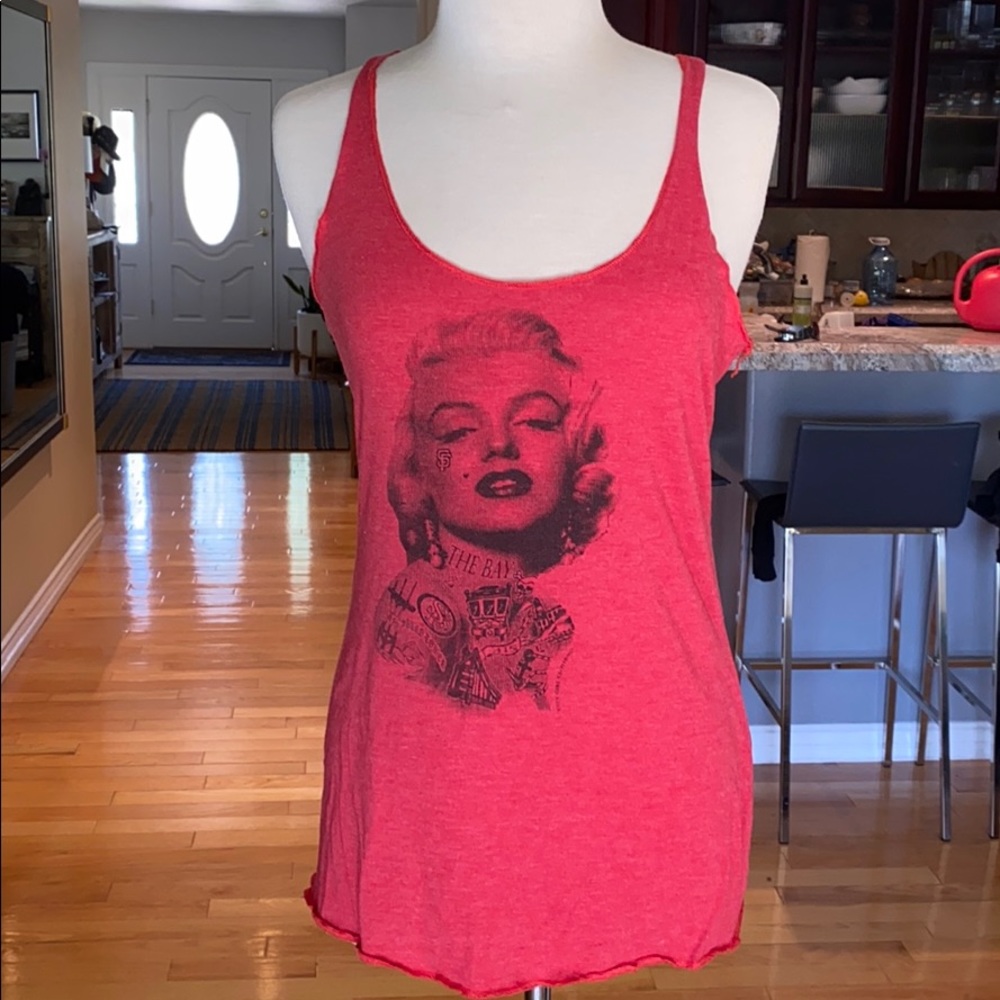 Next Level apparel Red Marilyn Monroe tank